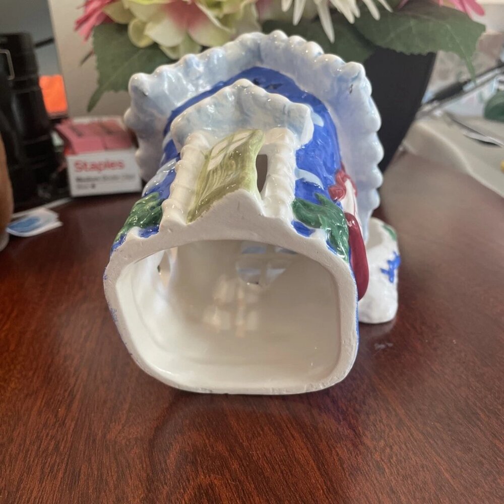 Target Christmas Cottage Tealight Candle Holder, Blue & White - Picture 5 of 9